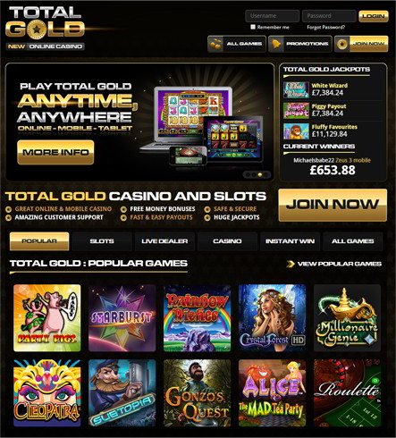 Get Free Money Bonuses at Total Gold